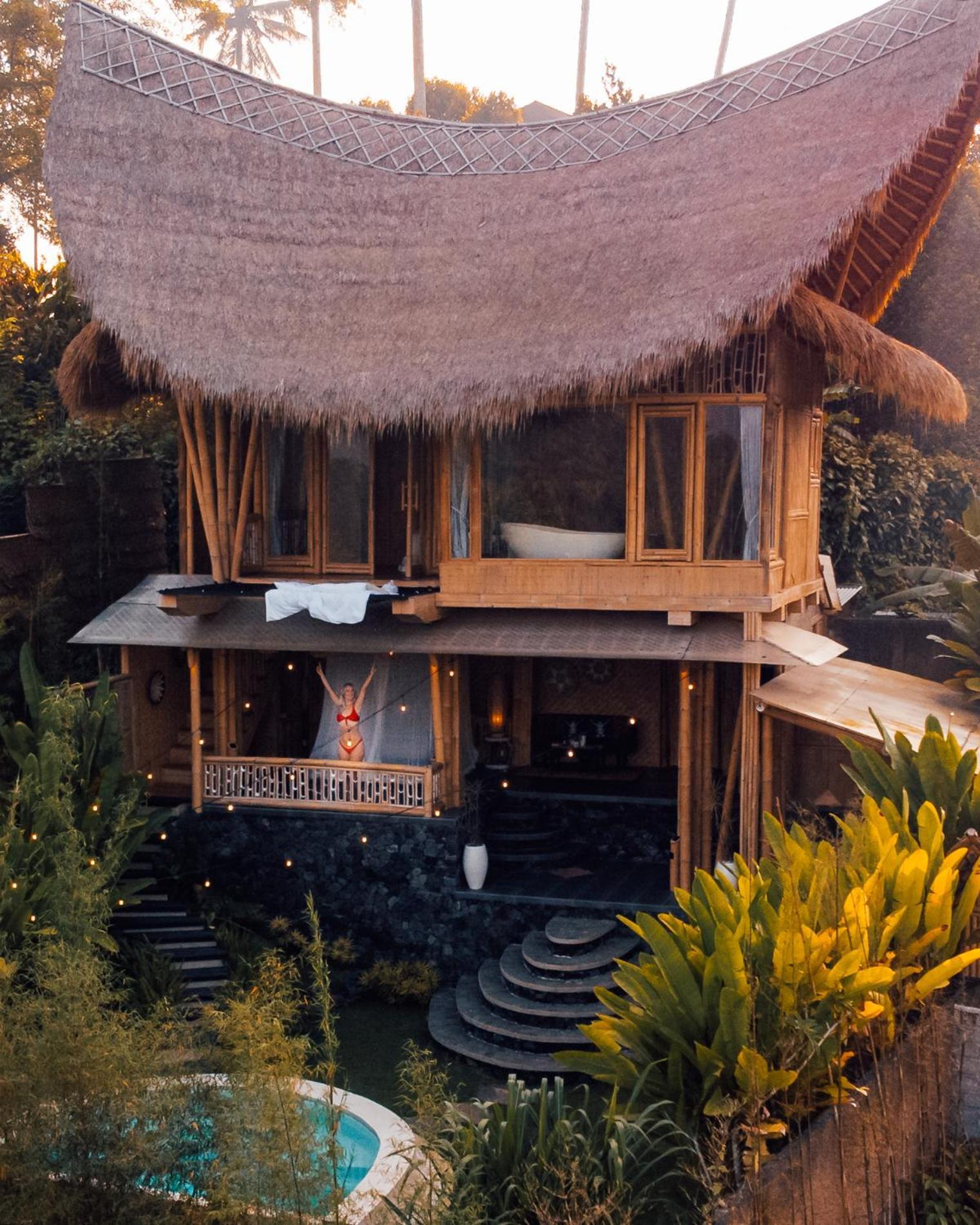 Selat Makerti Bali~Bamboo Houseヴィラ エクステリア 写真