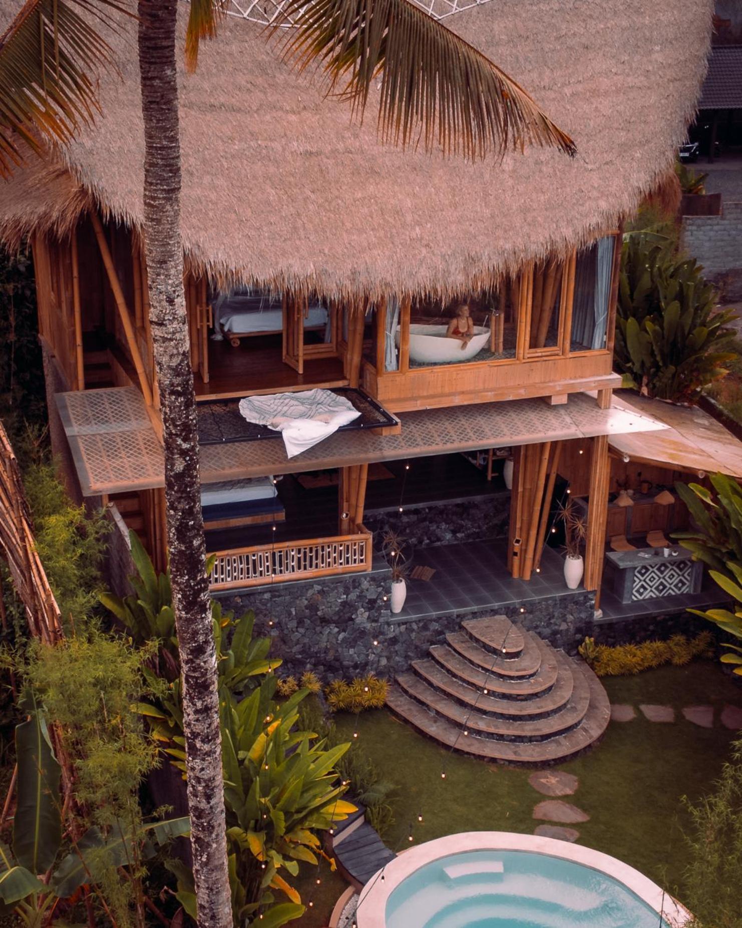 Selat Makerti Bali~Bamboo Houseヴィラ エクステリア 写真