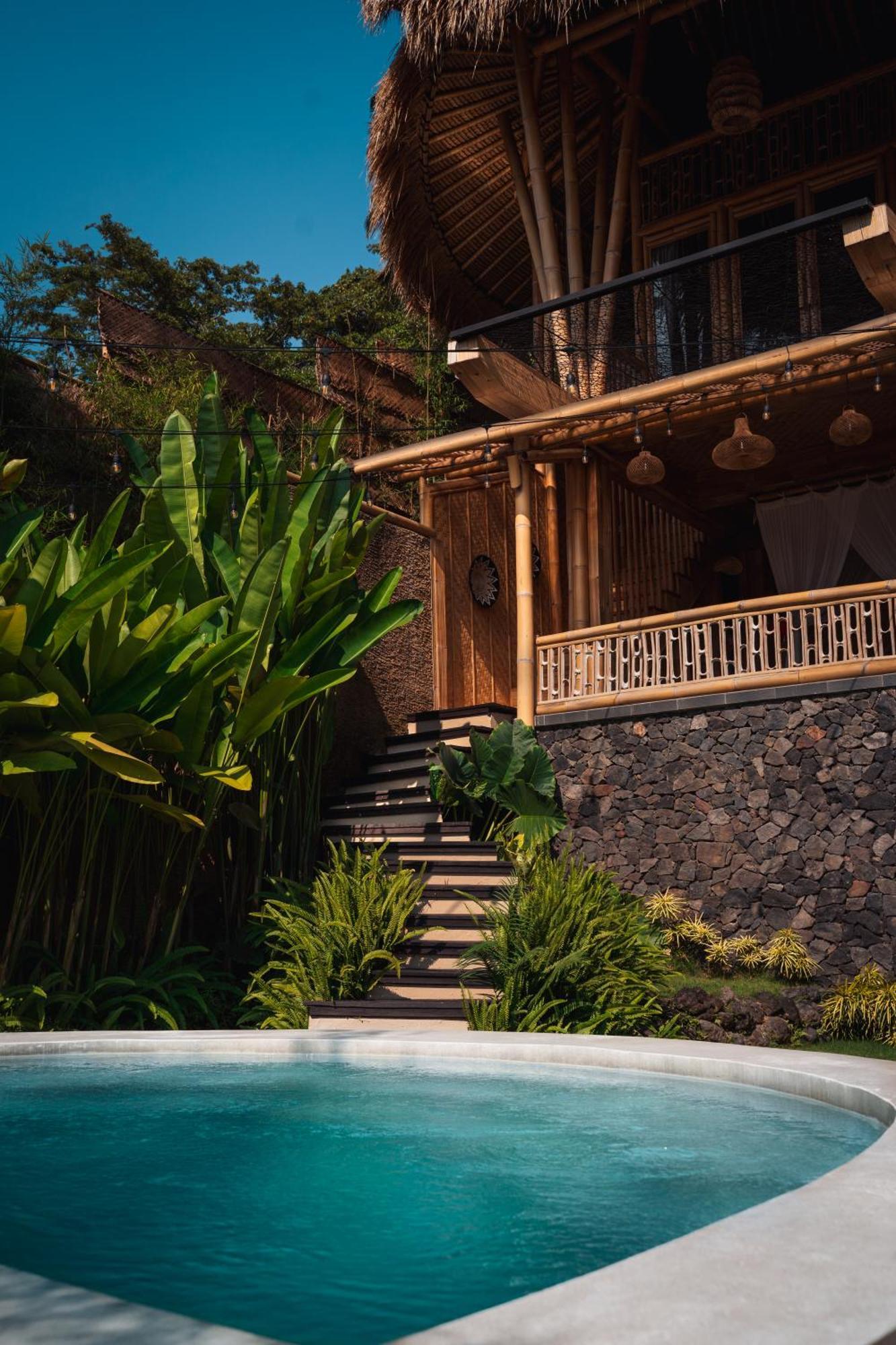Selat Makerti Bali~Bamboo Houseヴィラ エクステリア 写真